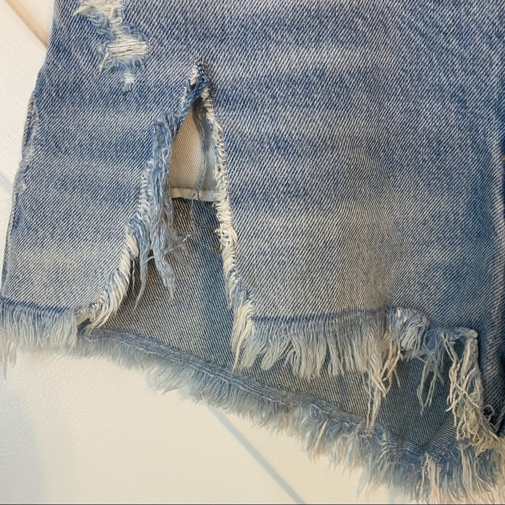 Agolde Parker Vintage Cut-Off High Rise Distressed Denim Jean Shorts Sz 26 - Picture 6 of 12